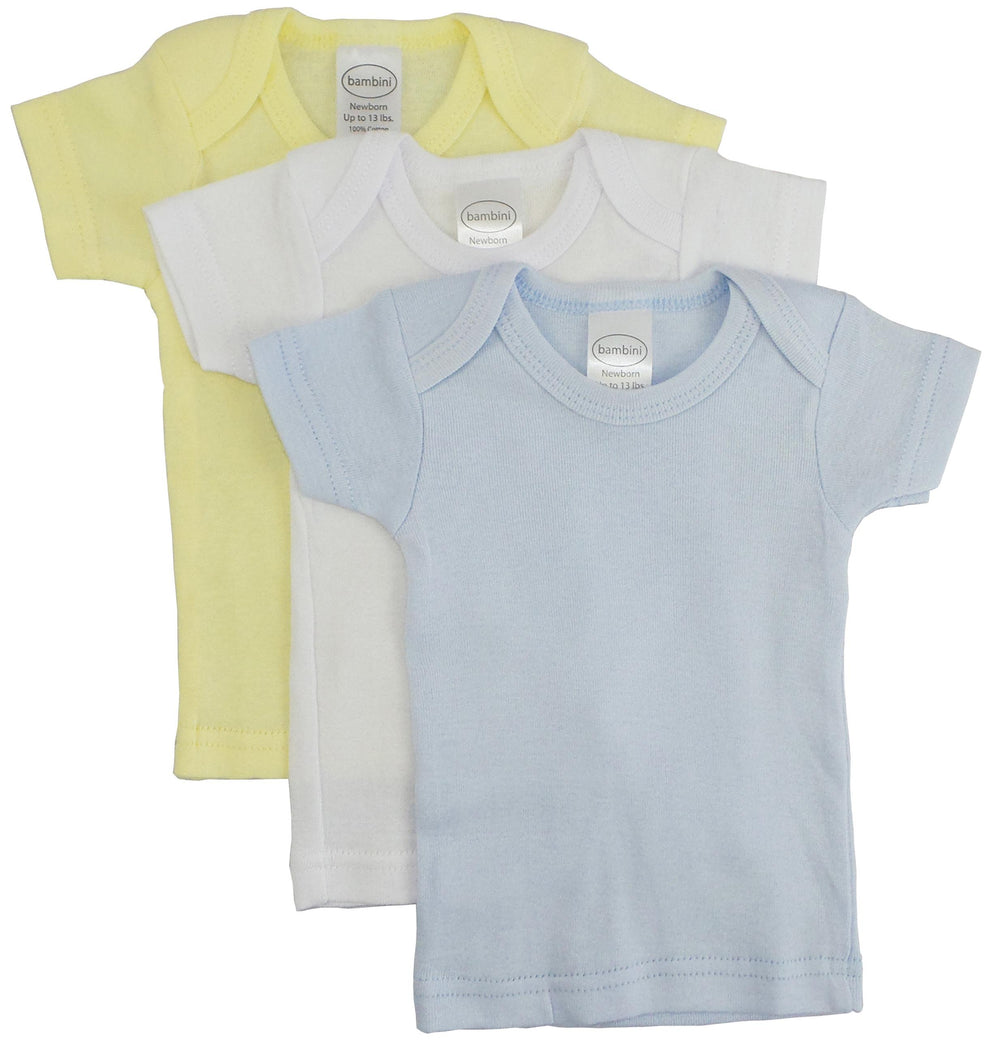 Boys Pastel Variety Short Sleeve Lap T-shirts - 3 Pack