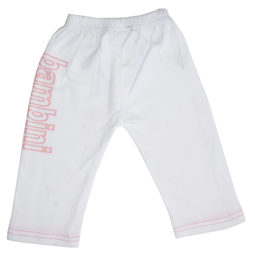 Girls White Pants With Print